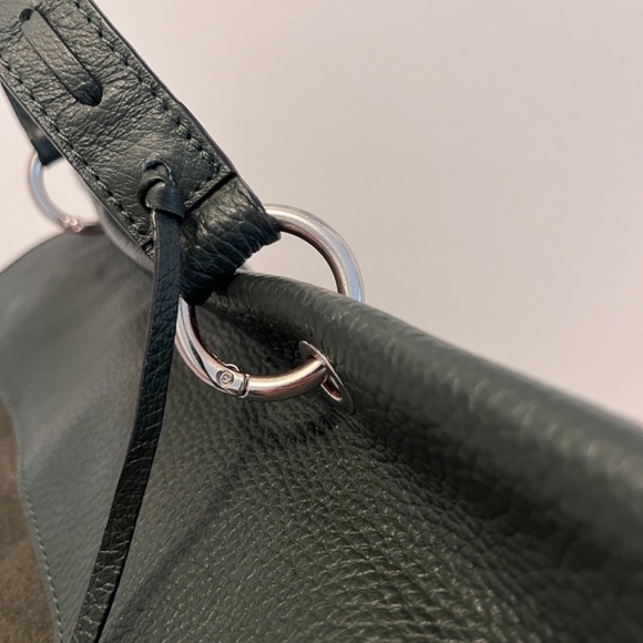 Cromia Leather 🇮🇹 Purse Magnetic Closure Olive Green Satchel Bag Made In Italy - Picture 6 of 16